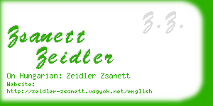 zsanett zeidler business card